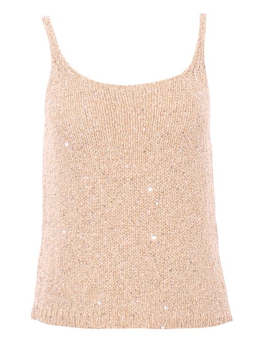 Top paillettes tricot ALYSI | 216423P6002PELLE
