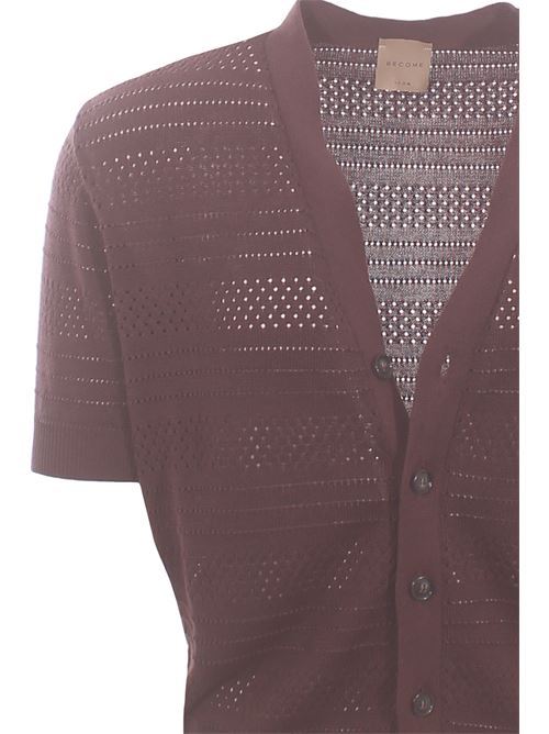 openwork cotton cardigan BECOME | 54644908