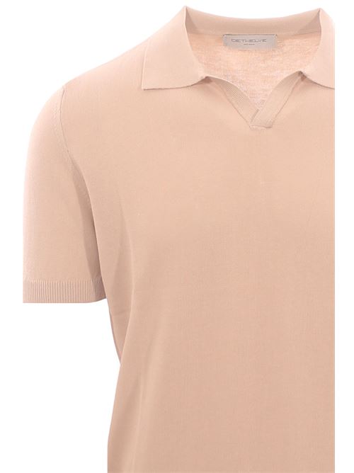 polo skipper in cotone crepe DETWELVE | F-6215COTTON CREPEBEIGE