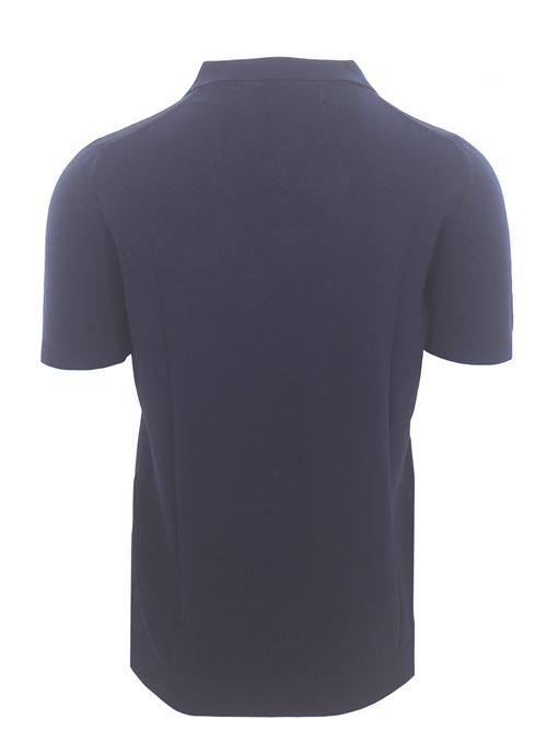 polo skipper in cotone crepe DETWELVE | F-6215COTTON CREPEBLU
