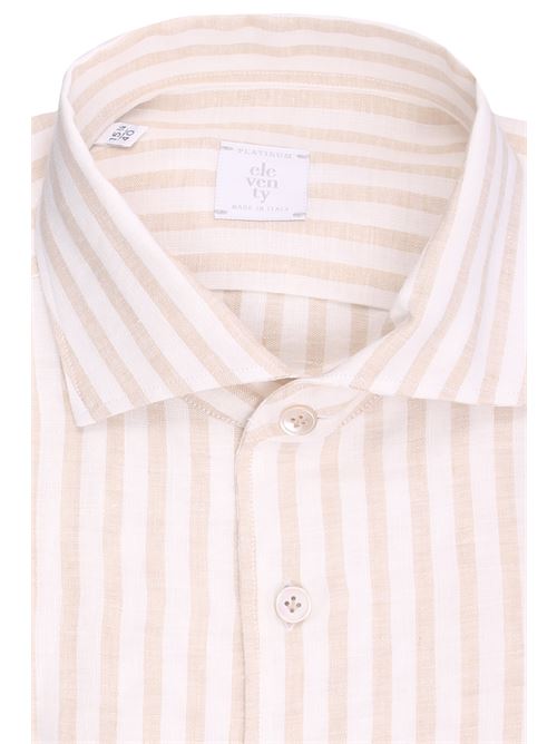 camicia a righe in lino ELEVENTY | M75CAMJ12-TES0M164102