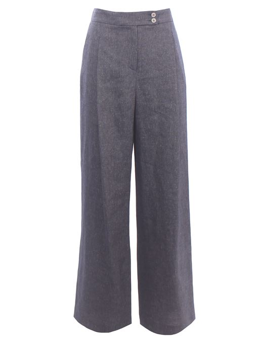 linen pants with pleats ELEVENTY | M80PANL02TES0M06811
