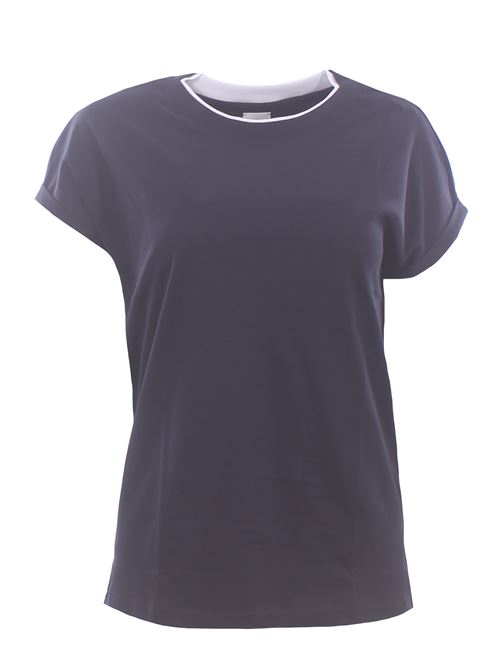 T-shirt in cotone con profilo ELEVENTY | M80TSHM09TES0M26811/01