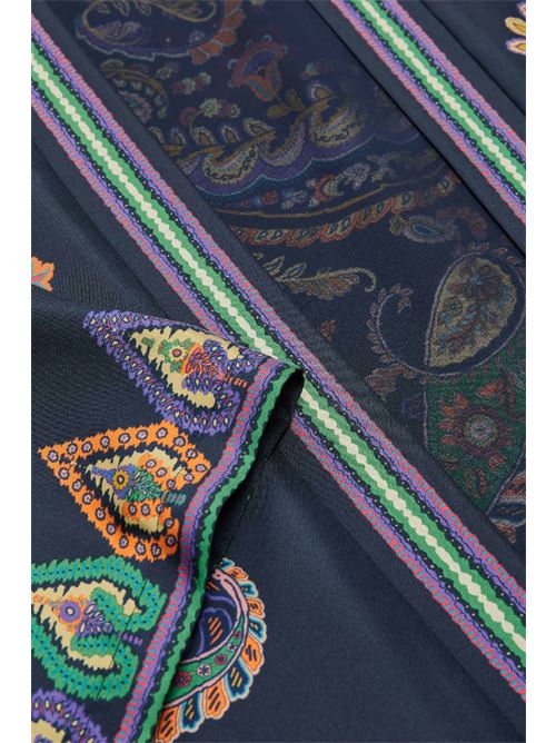 Kesa in twill di seta con stampa piazzata paisley floreale ETRO | WRCA0025AKG03X0883