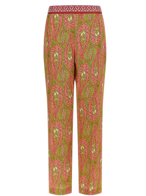 Pantaloni bootcut con stampa piazzata paisley foliage ETRO | WREA006999SPSJ00896