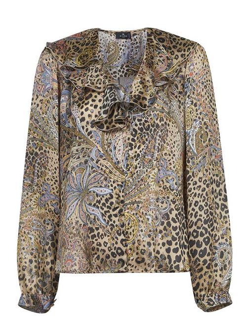 Camicia in seta con stampa paisley animalier ETRO | WRIA009499SA1N9X0826