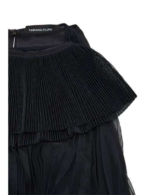 abito lungo in tulle plisse' FABIANA FILIPPI | ABD276F647M1695146
