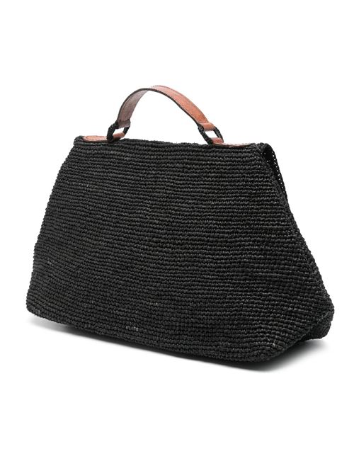 Borsa a spalla in raphia IBELIV | LAHADYBLACK