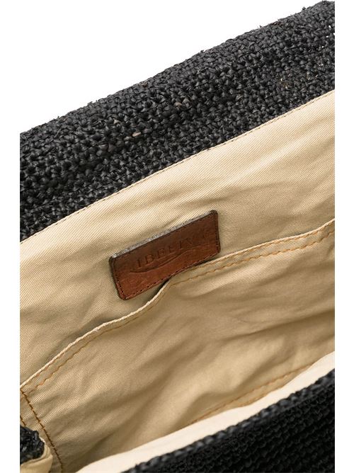 Borsa a spalla in raphia IBELIV | LAHADYBLACK