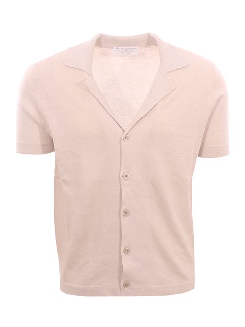 polo camicia misto lino LA BOTTEGA DEL CASHMERE | 87189459