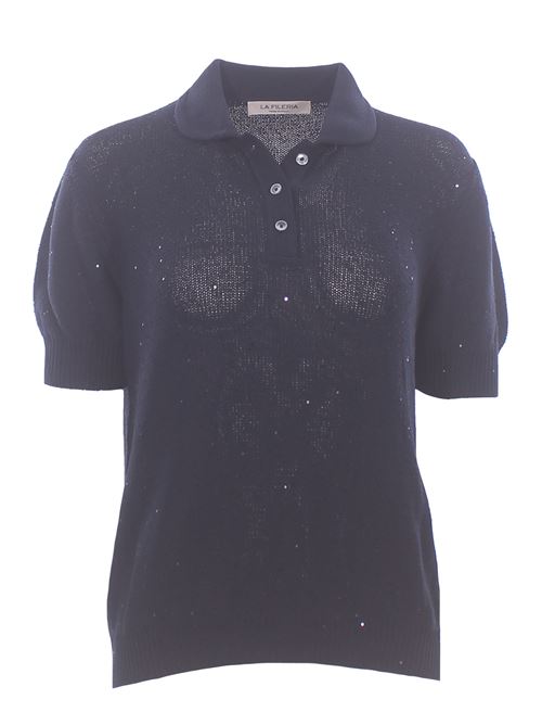 Polo paillettes in cotone LA FILERIA | 13233/32430599
