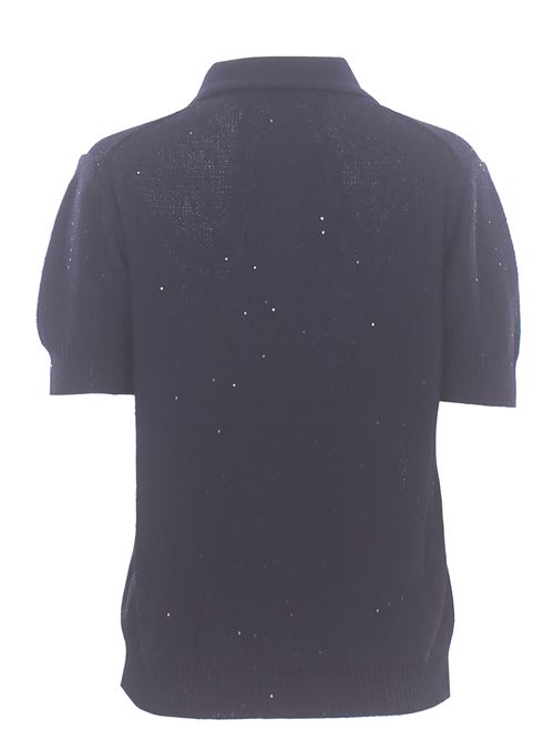 Polo paillettes in cotone LA FILERIA | 13233/32430599