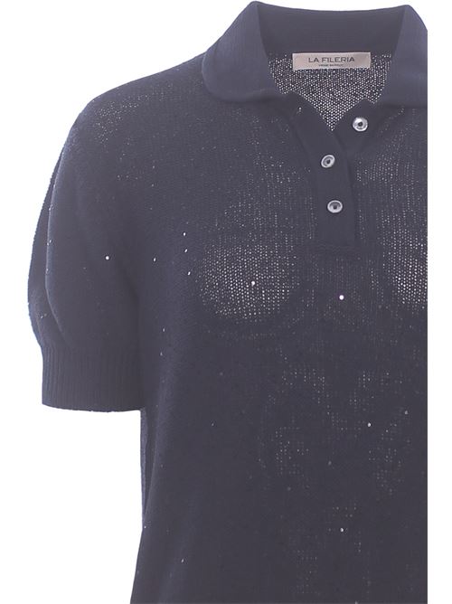 Polo paillettes in cotone LA FILERIA | 13233/32430599