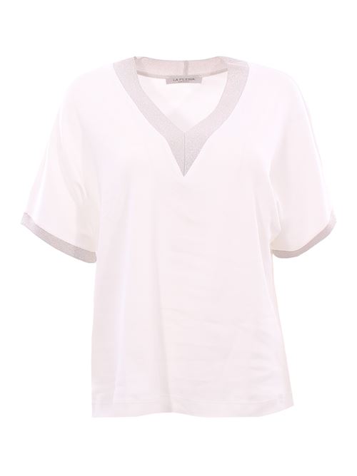 T-shirt in cotone con lurex LA FILERIA | 60269/80369003