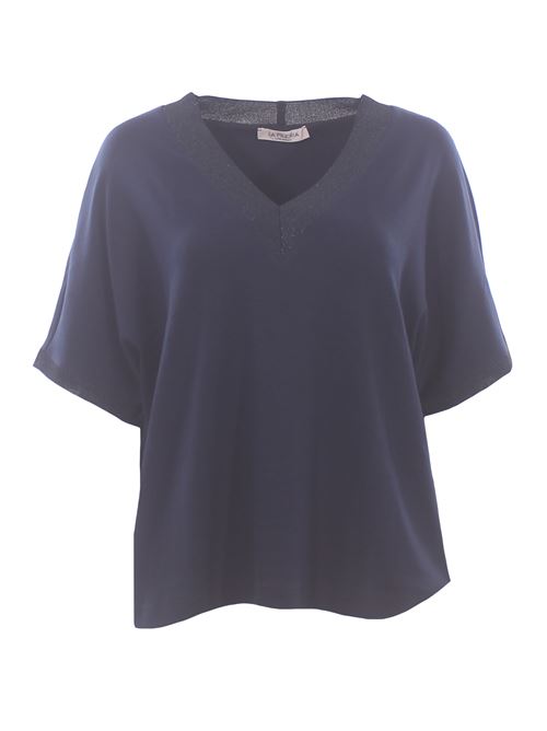 T-shirt in cotone con lurex LA FILERIA | 60269/80369598