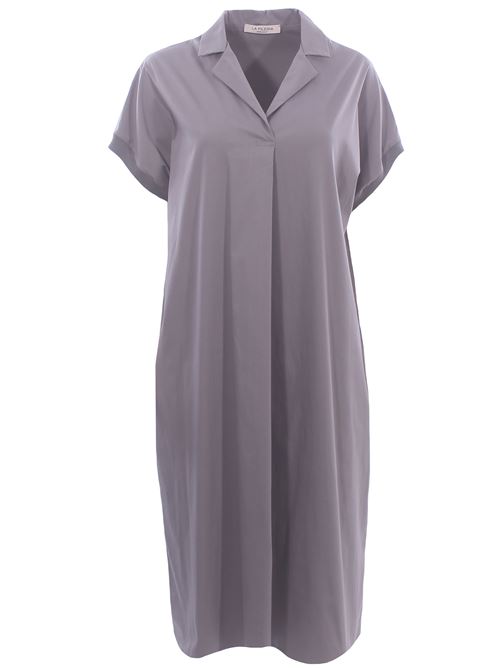 Abito in cotone con bordi in maglia LA FILERIA | 72273/54319073