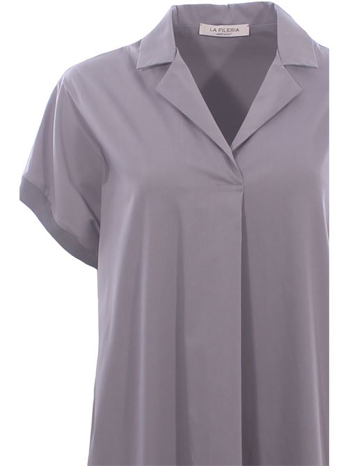 Abito in cotone con bordi in maglia LA FILERIA | 72273/54319073