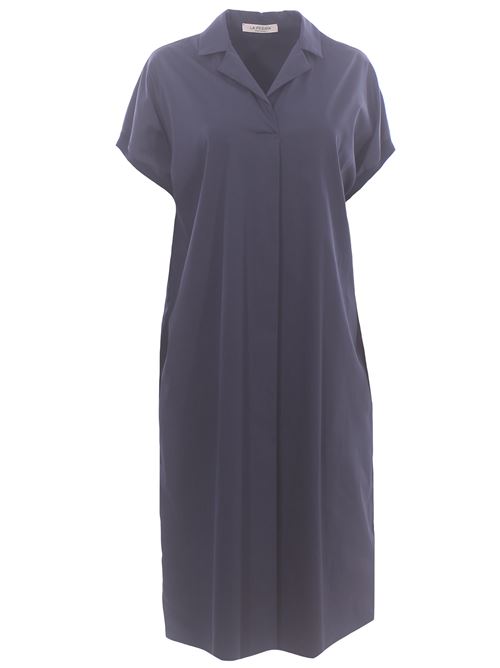 Abito in cotone con bordi in maglia LA FILERIA | 72273/54319598