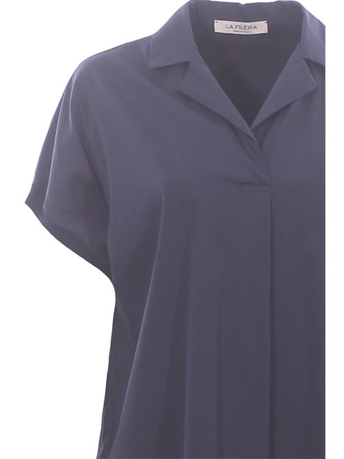 Abito in cotone con bordi in maglia LA FILERIA | 72273/54319598