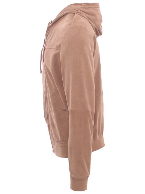 giubbino in camoscio traforato MINORONZONI | MRS269J218C07