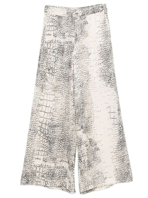 Pantalone animalier in viscosa stampata NUDE | 1103E2640728
