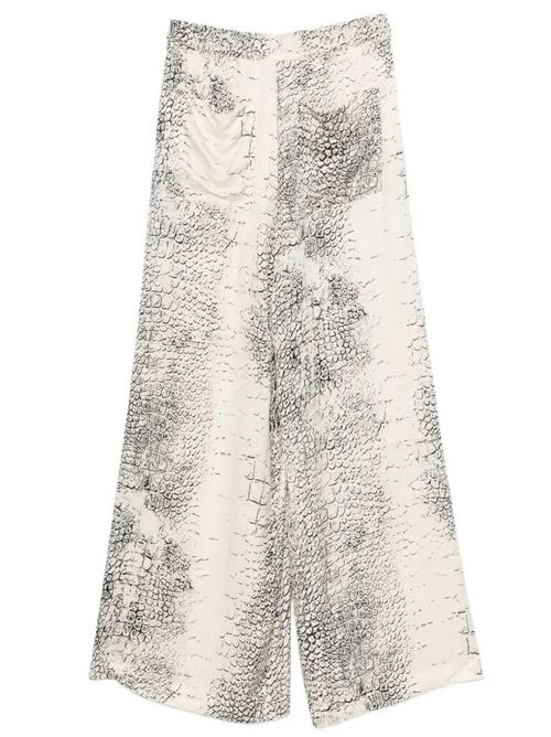 Pantalone animalier in viscosa stampata NUDE | 1103E2640728