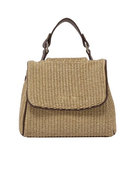 Sveva Zanzibar Mini fabric and leather handbag ORCIANI | B02019ZANZIBARBISCOTTO