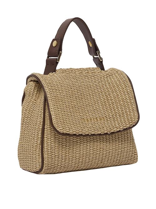 Sveva Zanzibar Mini fabric and leather handbag ORCIANI | B02019ZANZIBARBISCOTTO