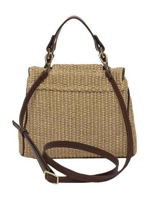 Sveva Zanzibar Mini fabric and leather handbag ORCIANI | B02019ZANZIBARBISCOTTO