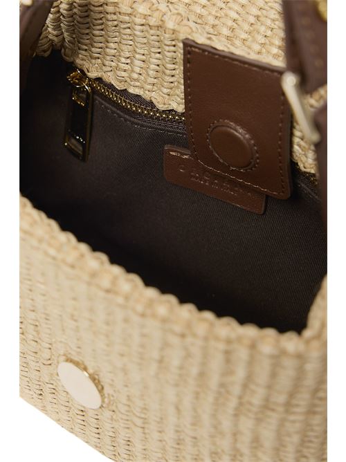 Sveva Zanzibar Mini fabric and leather handbag ORCIANI | B02019ZANZIBARBISCOTTO