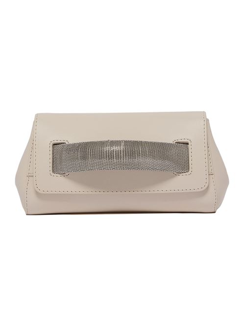 Gossip alba chain leather clutch bag ORCIANI | B02169ALBACHAINBURRO