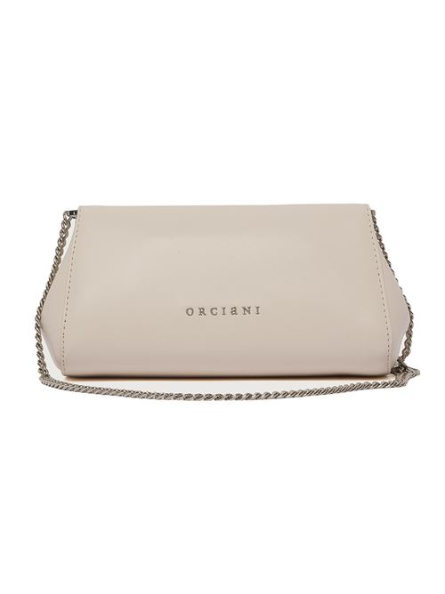 Gossip alba chain leather clutch bag ORCIANI | B02169ALBACHAINBURRO