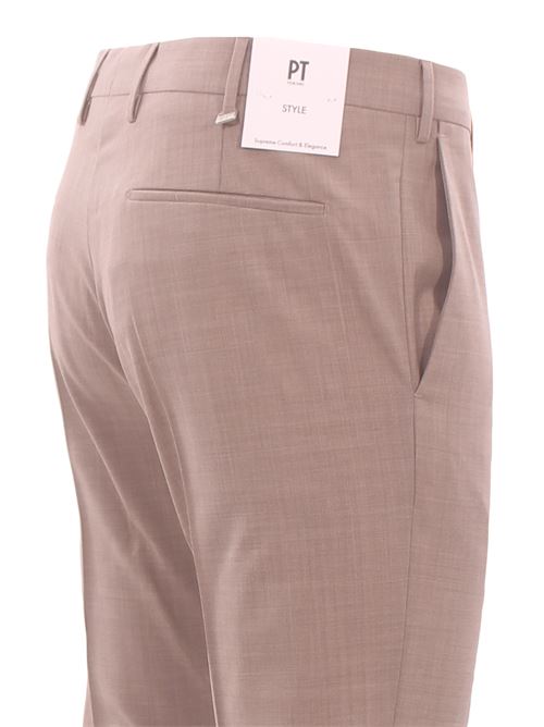 pantalone dieci f.f. in lana tropical bi-stretch PT | AFX0Z00VRN-MA27060