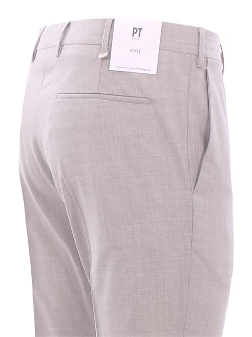 pantalone dieci f.f. in lana tropical bi-stretch PT | AFX0Z00VRN-MA27220