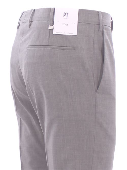 pantalone dieci f.f. in lana tropical bi-stretch PT | AFX0Z00VRN-MA27240