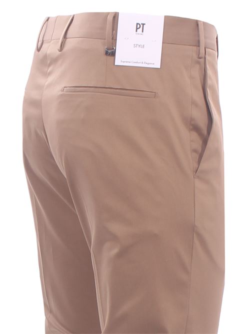 pantalone dieci f.f. in cotone stretch PT | ASX0Z00VRN-NU68130