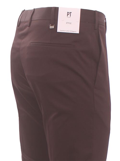pantalone dieci f.f. in cotone stretch PT | ASX0Z00VRN-NU68190