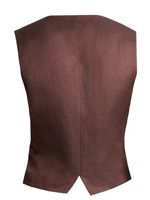 Gilet in lino fluid jacquard PT | TW3FGT250STDSP140170