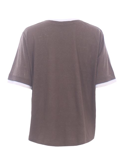 Linen T-shirt with a double-layered effect PUROTATTO | SS260151311069