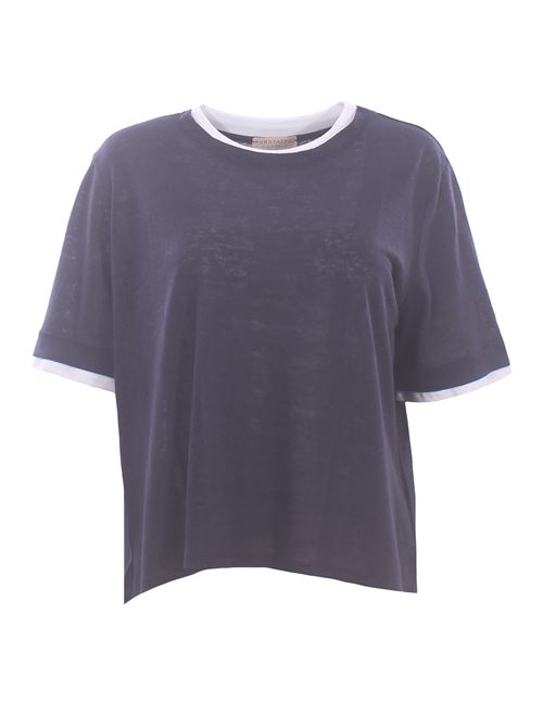 Linen T-shirt with a double-layered effect PUROTATTO | SS260151311682