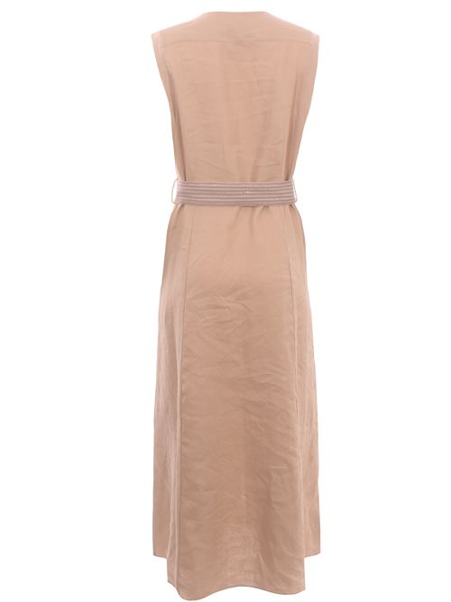 long linen dress with belt PUROTATTO | SS260404135859