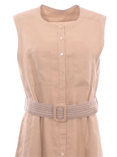 long linen dress with belt PUROTATTO | SS260404135859