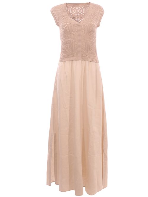 Abito lungo bimaterico PUROTATTO | SS26040413932