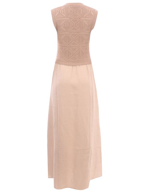 bimaterial linen dress PUROTATTO | SS26040413932
