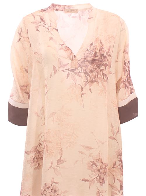 long dress with flowers print PUROTATTO | SS26050418364