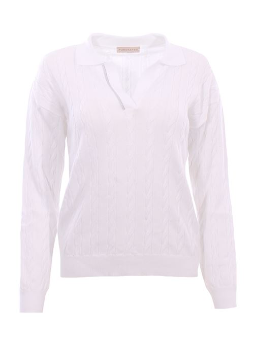 cotton polo with detail PUROTATTO | SS260722227567