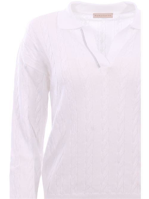 cotton polo with detail PUROTATTO | SS260722227567