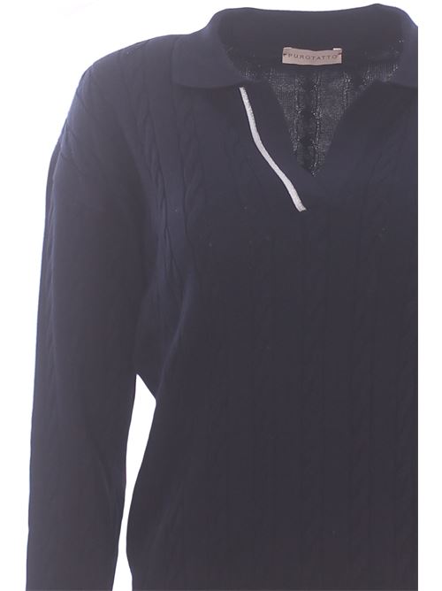 cotton polo with detail PUROTATTO | SS260722227902
