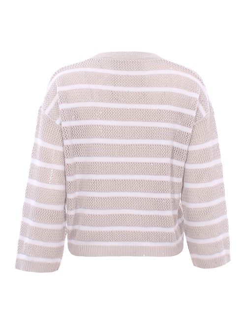 striped cotton crew neck PUROTATTO | SS260732408227