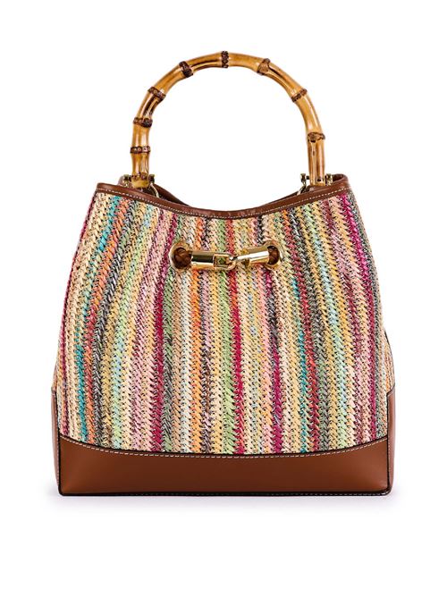 Jacquard raffia bucket bag VIAMAILBAG | CAYOSMULTIM01